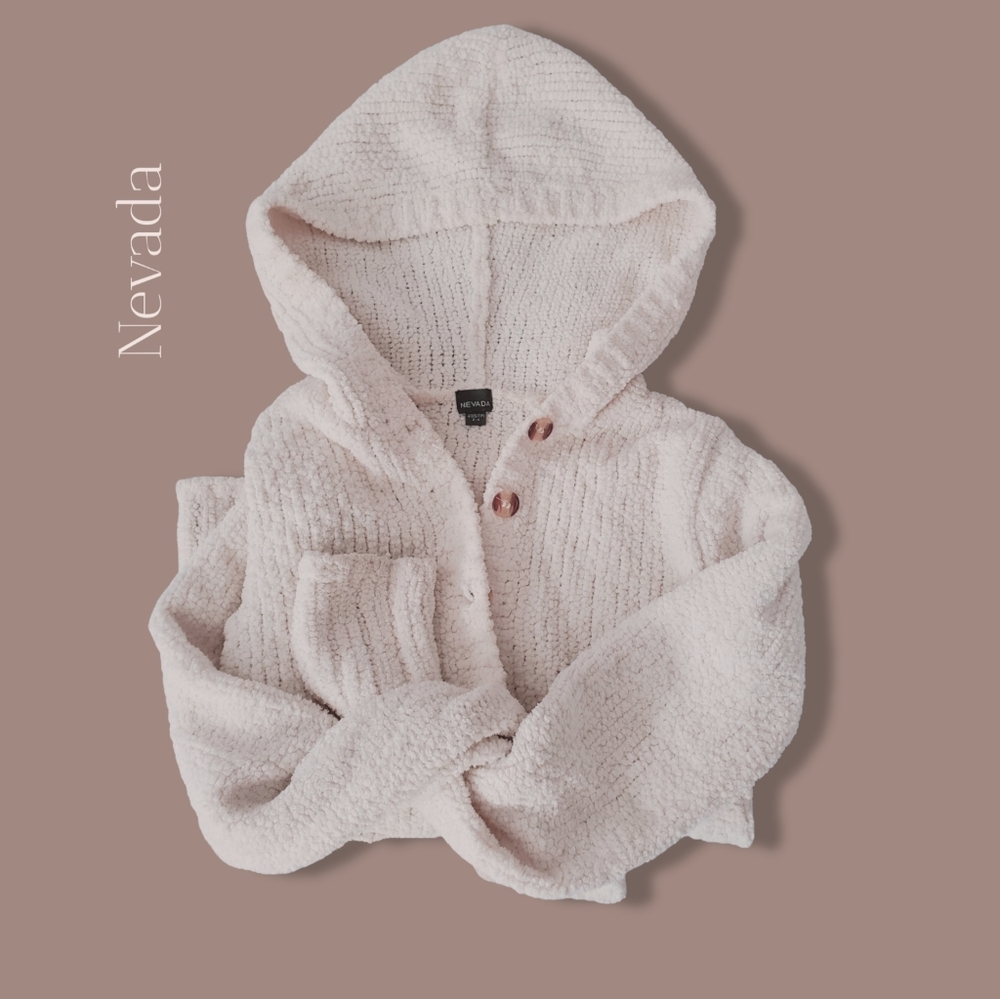 NEVADA Teddy Hooded Sweater with front Pocket- Size XS  #fleece #Shearli…